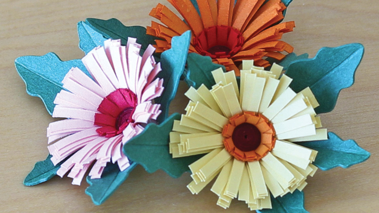Quilling Fringed Flower 3 How to Make Gerbera Tutorial and Pattern