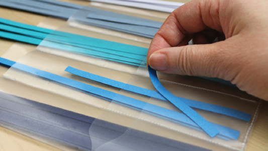 Organize Quilling Paper for 1-11 inch Strips