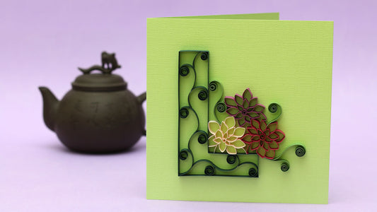 Quilling Letter L - Cut Coil Flowers