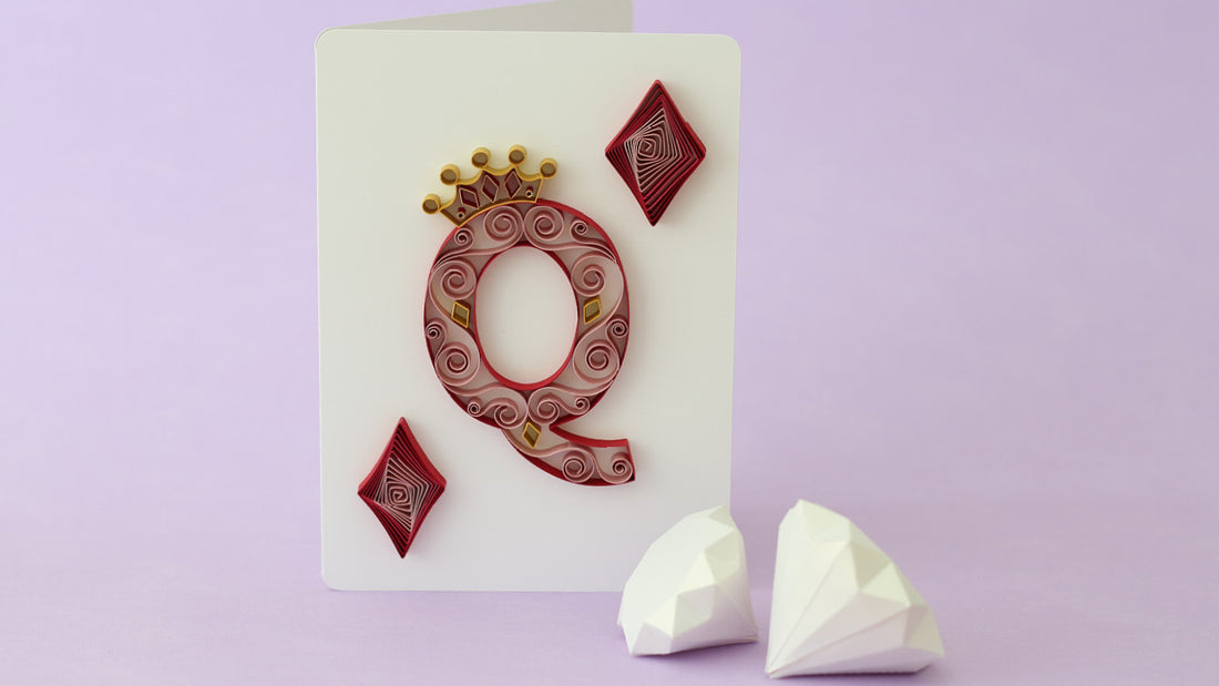 Quilling Letter Q Tutorial - Queen of Diamonds Vortex Coils
