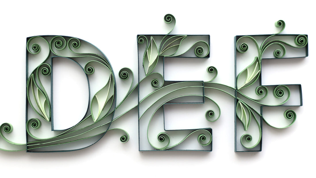 Quilling Letters Tutorial - DEF (how to quill a name or word)