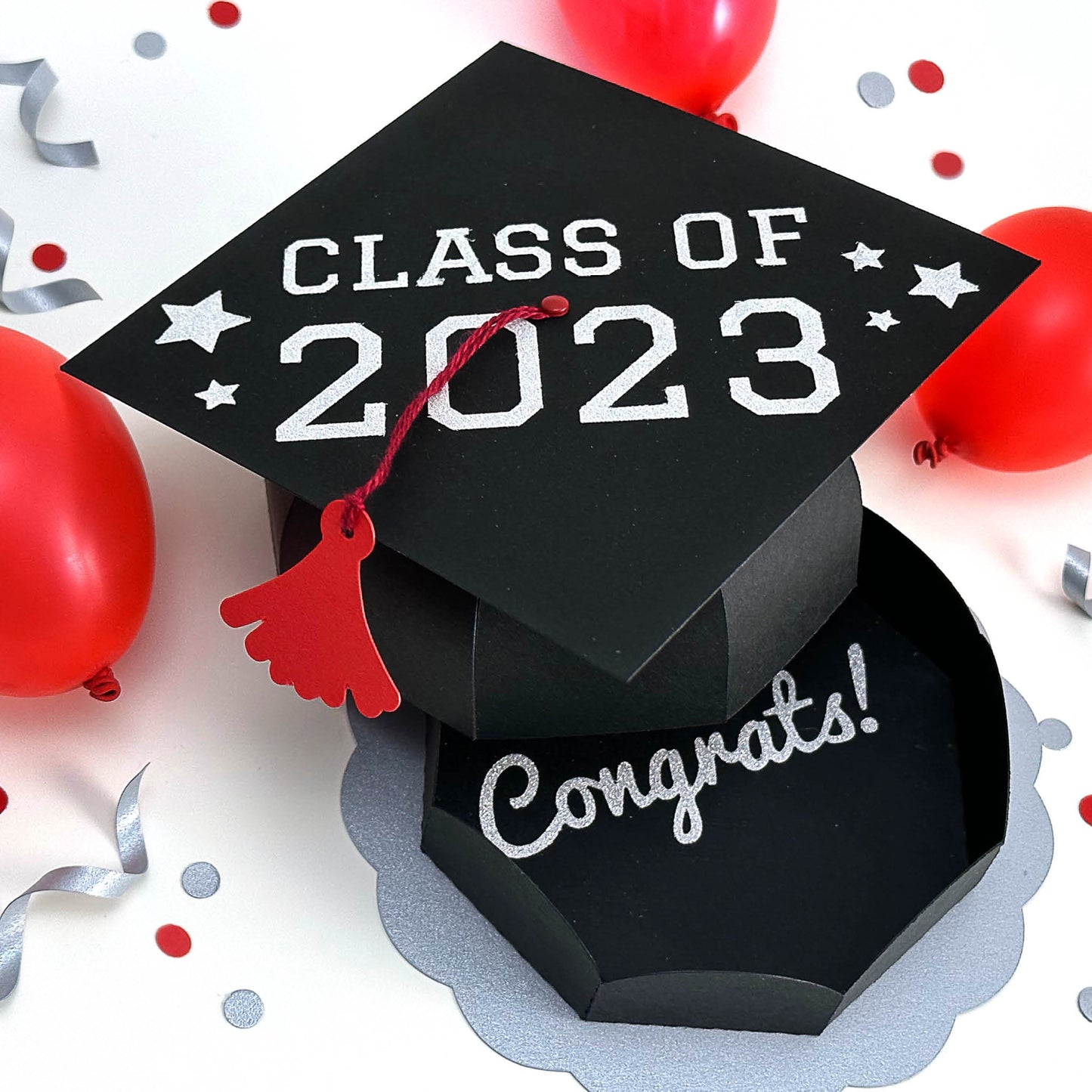 Graduation Cap Gift Box - SVG