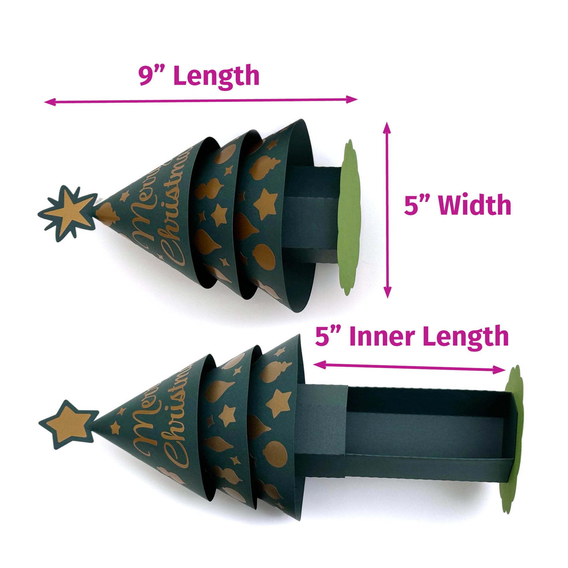 Christmas Tree Gift Box SVG cutting files for Cricut and Silhouette