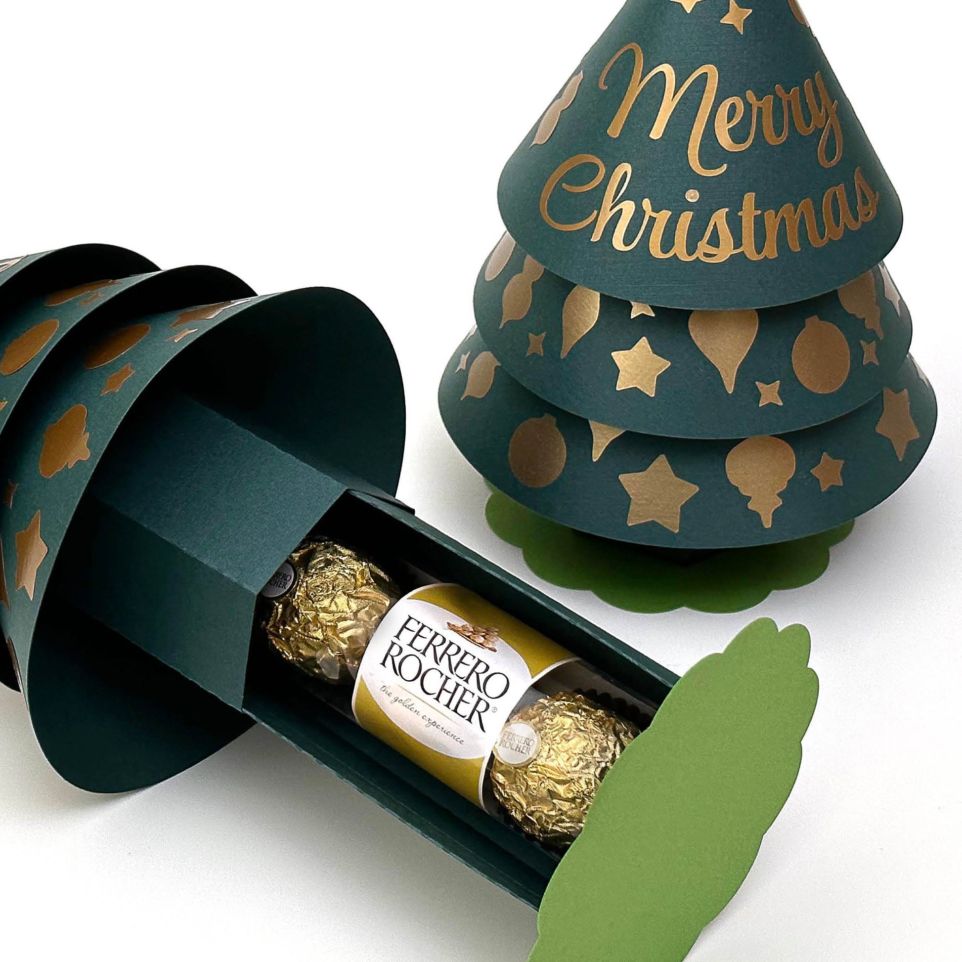 Christmas Tree Gift Box SVG cutting files for Cricut and Silhouette