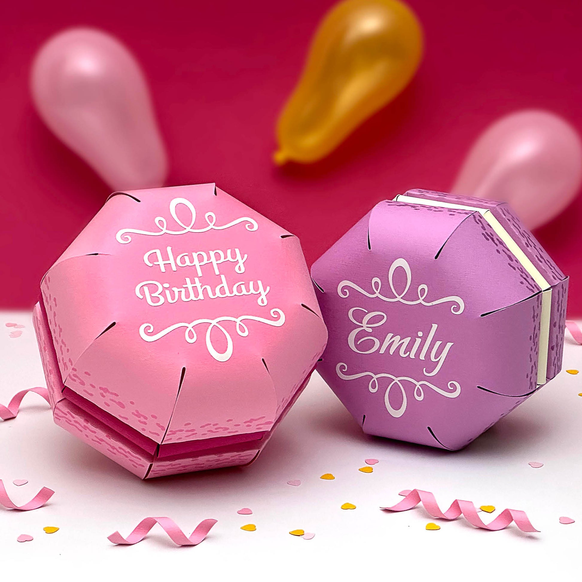Macaron Gift Box 3D SVG Birthday Cake