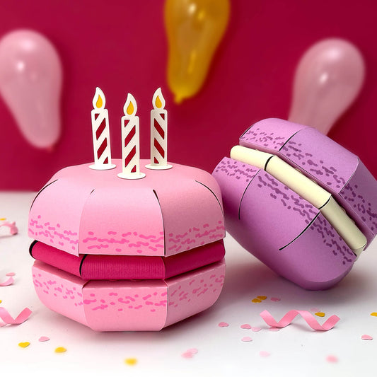 Macaron Gift Box 3D SVG Birthday Cake