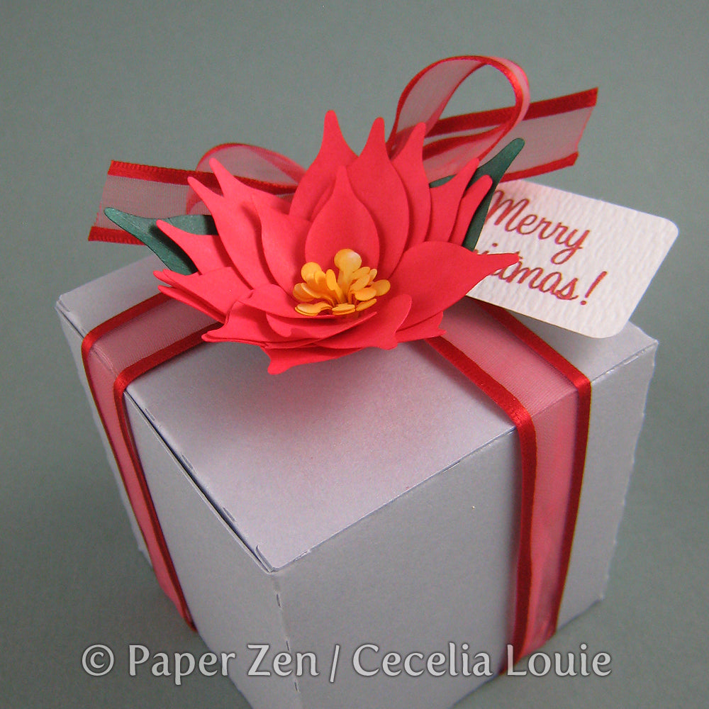 Quilling Fringed Poinsettia Flowers SVG