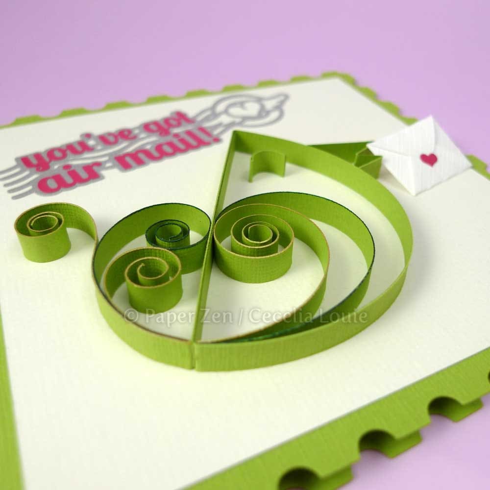 Quilling Bird Greeting Card - SVG