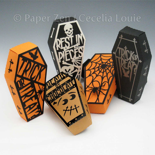 Halloween Coffin Box and Covers - SVG