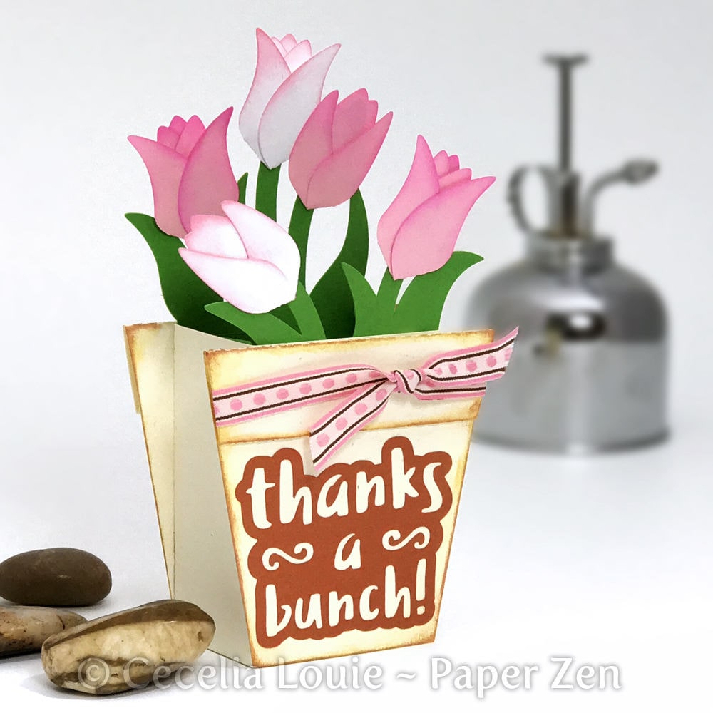 Flower Pot - Pop Up Box Card - SVG