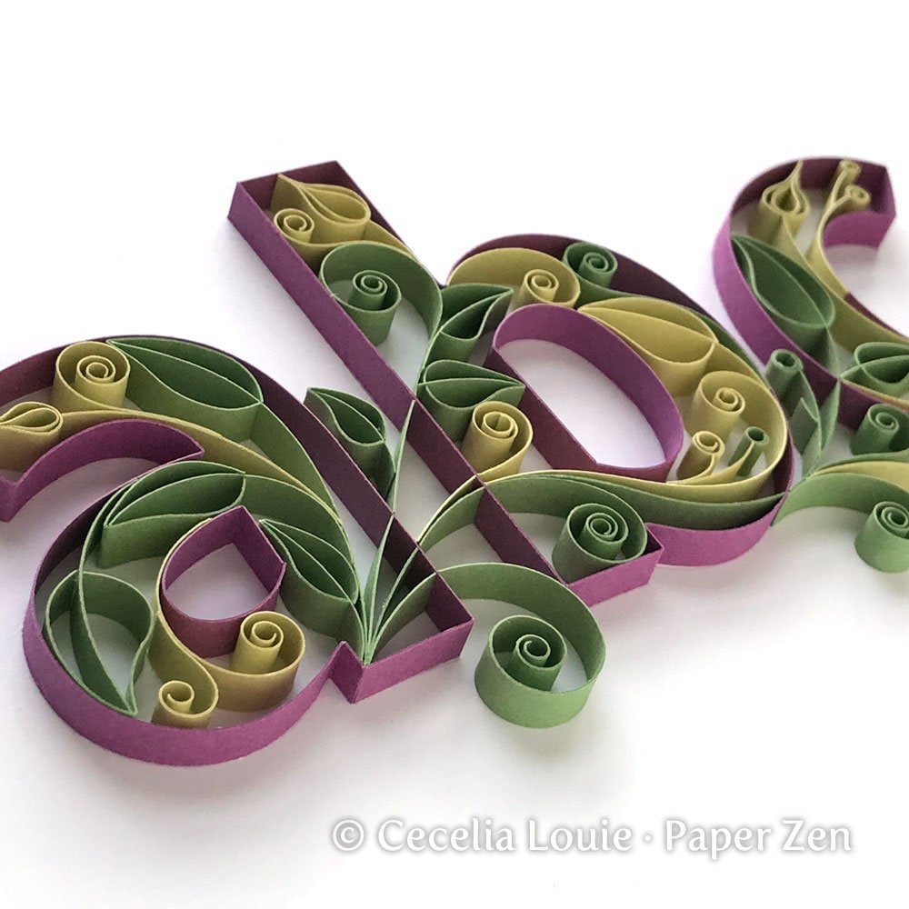 Quilling Lowercase Letters