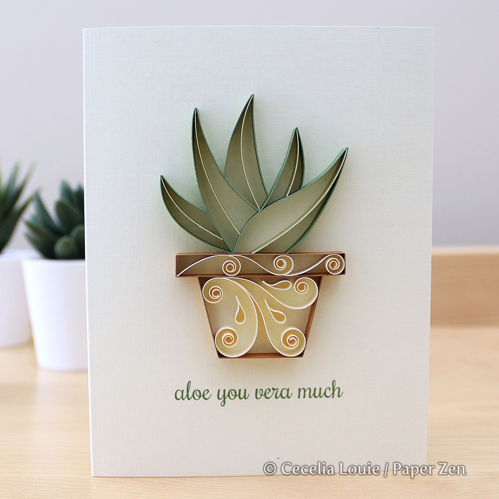 succulent contact paper Quilling Succulents – PaperZen