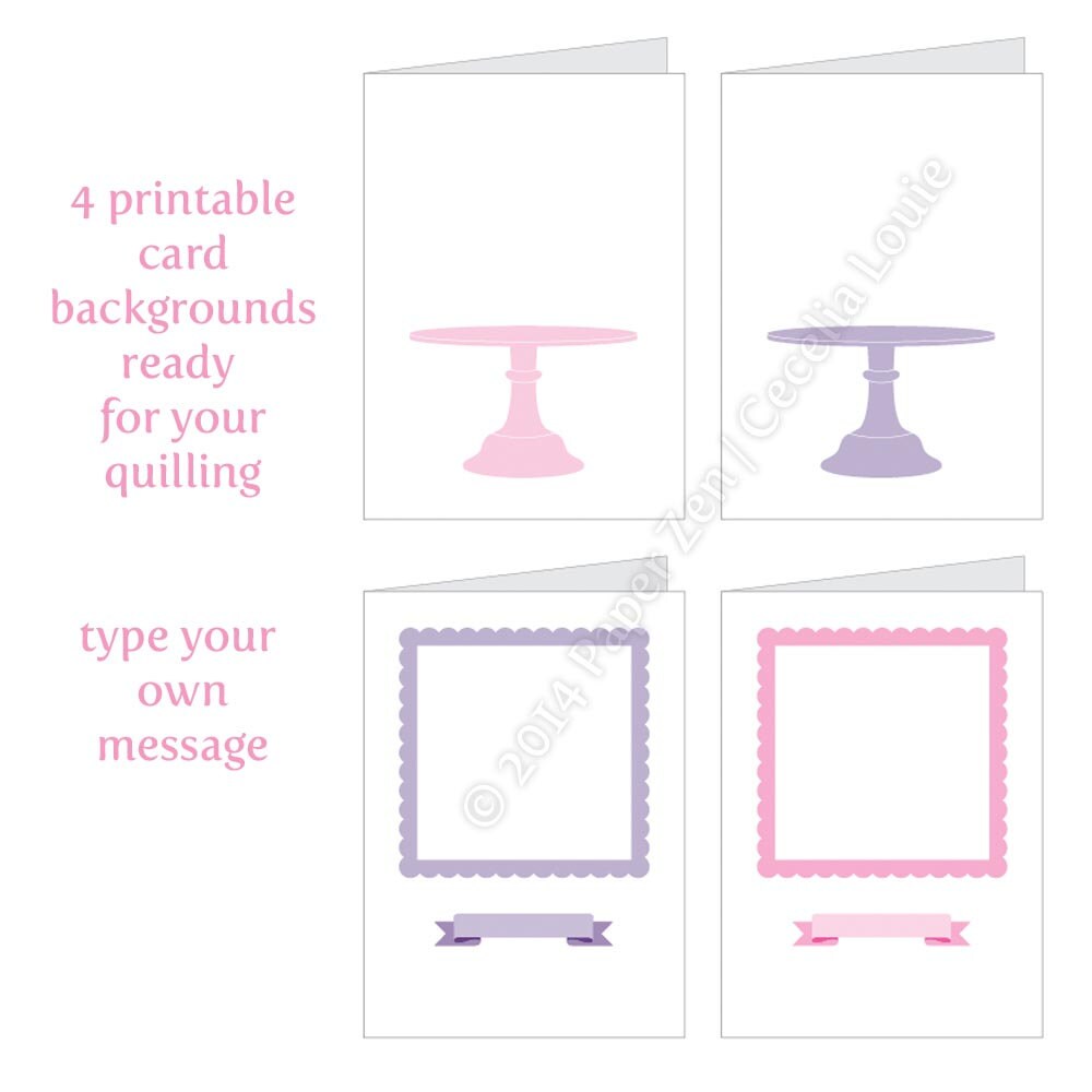 Quilling Cupcake Birthday Card