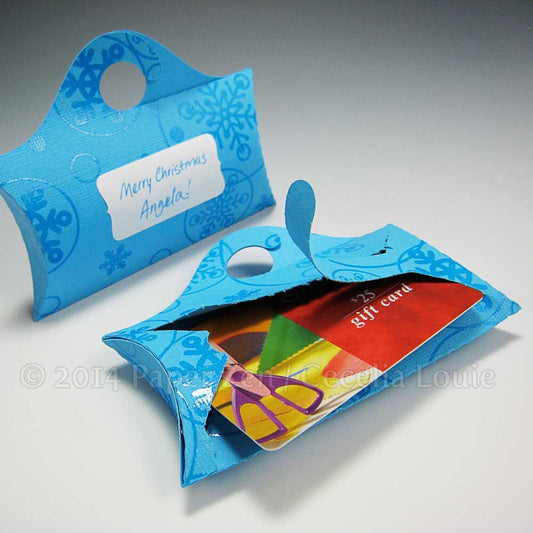 Pillow Box, Christmas Box (No Peeking) - SVG