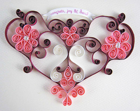 Quilling a Heart for a Wedding Greeting Card