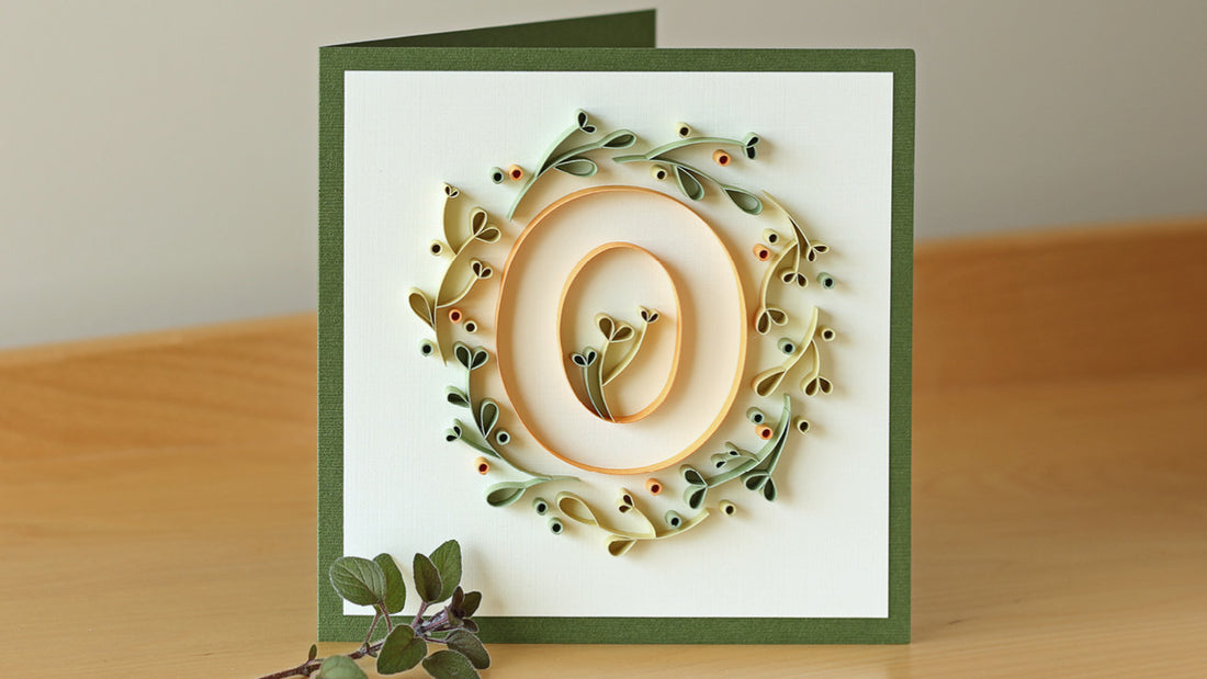 Quilling Letter O - Floral Wreath Tutorial