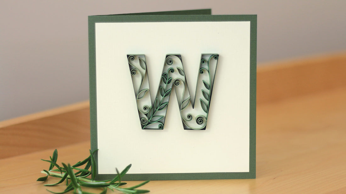 Quilling Uppercase Letter W Template Pattern