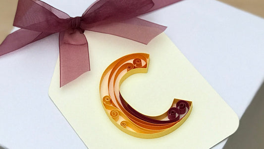 Quilling Letter C - Outline and Fill with Scrolls