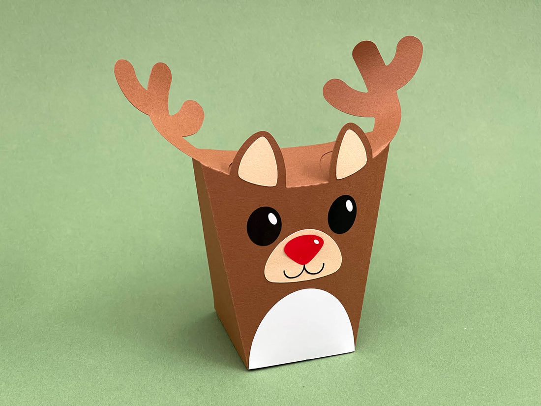 Reindeer Gift Box - Christmas Gift Card Holder - SVG Cutting File