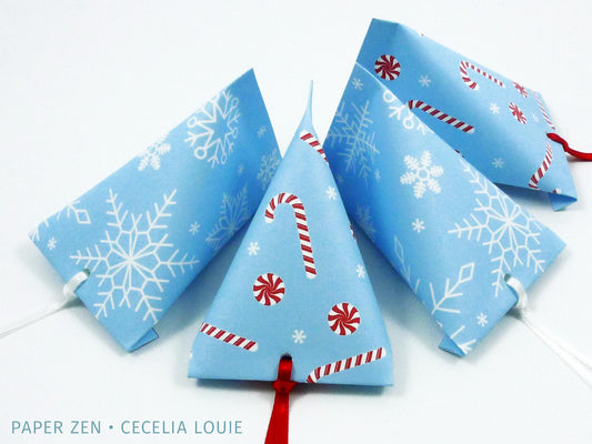 Printable Christmas Boxes - FREE Snowflake and Candy Cane PDF