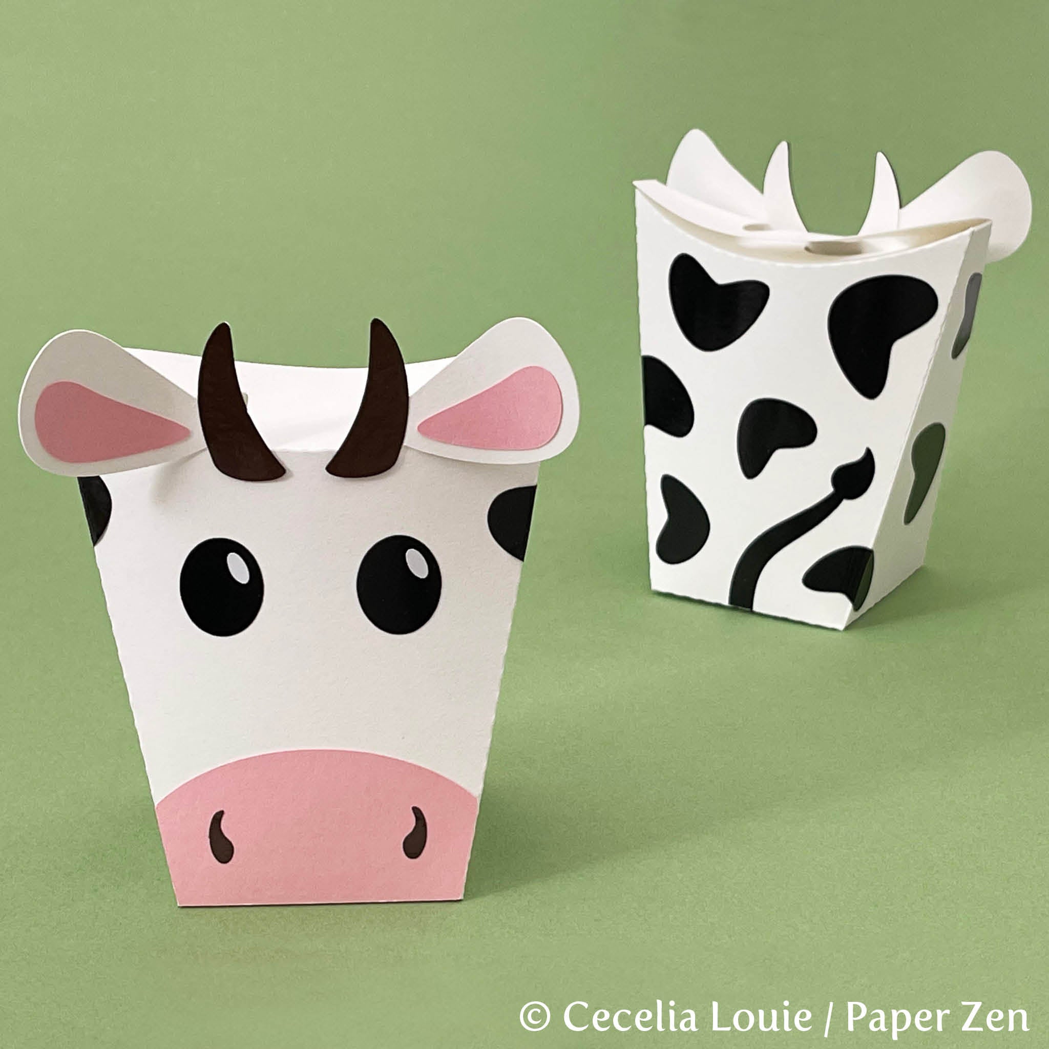 Cow Gift Box - SVG – PaperZen