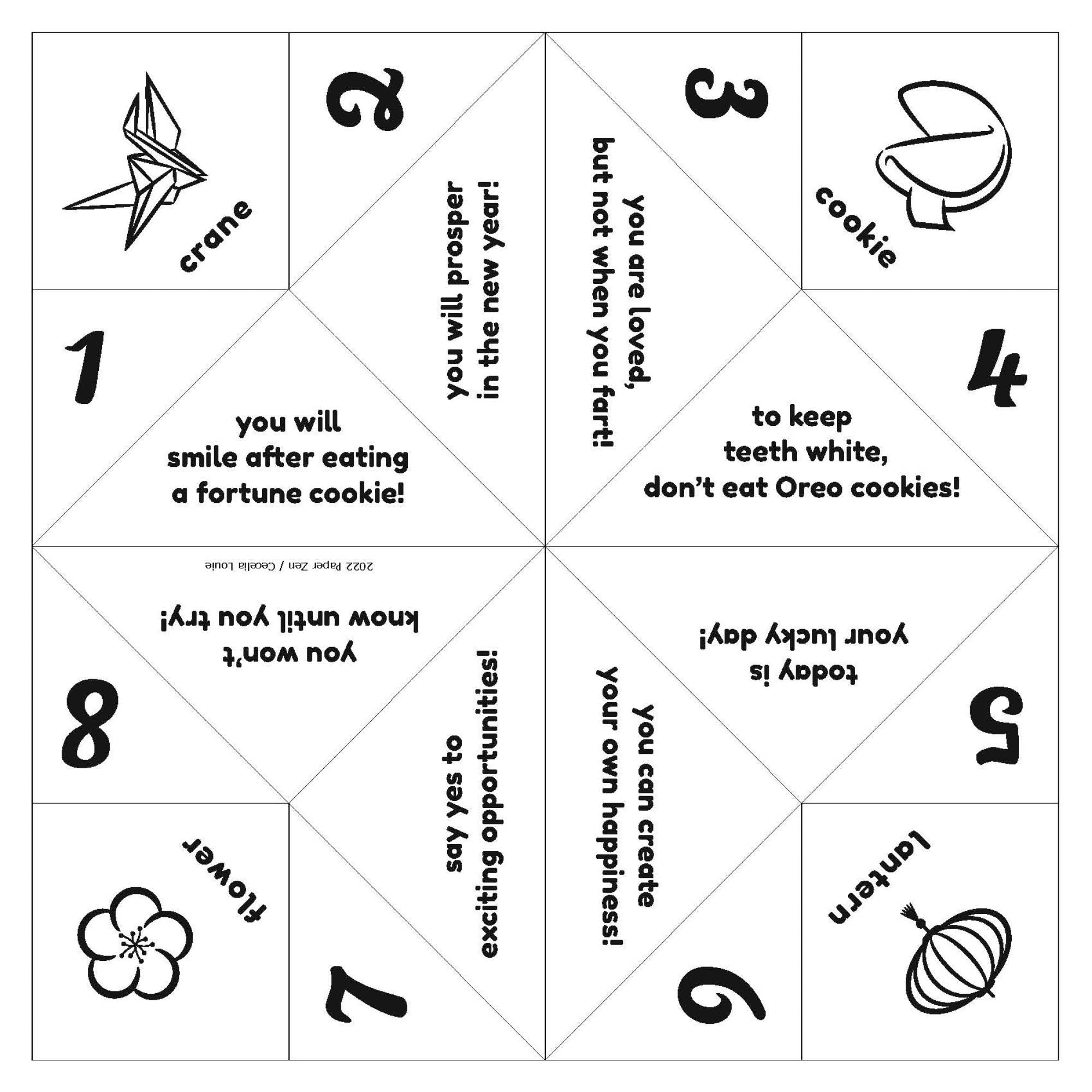 Fortune Teller - PDF – PaperZen Fortune Teller - PDF – PaperZen