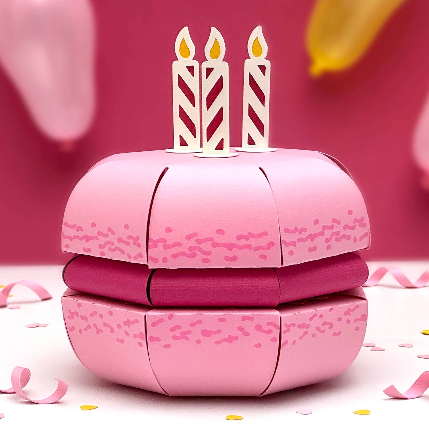 Macaron Gift Box 3D SVG Birthday Cake