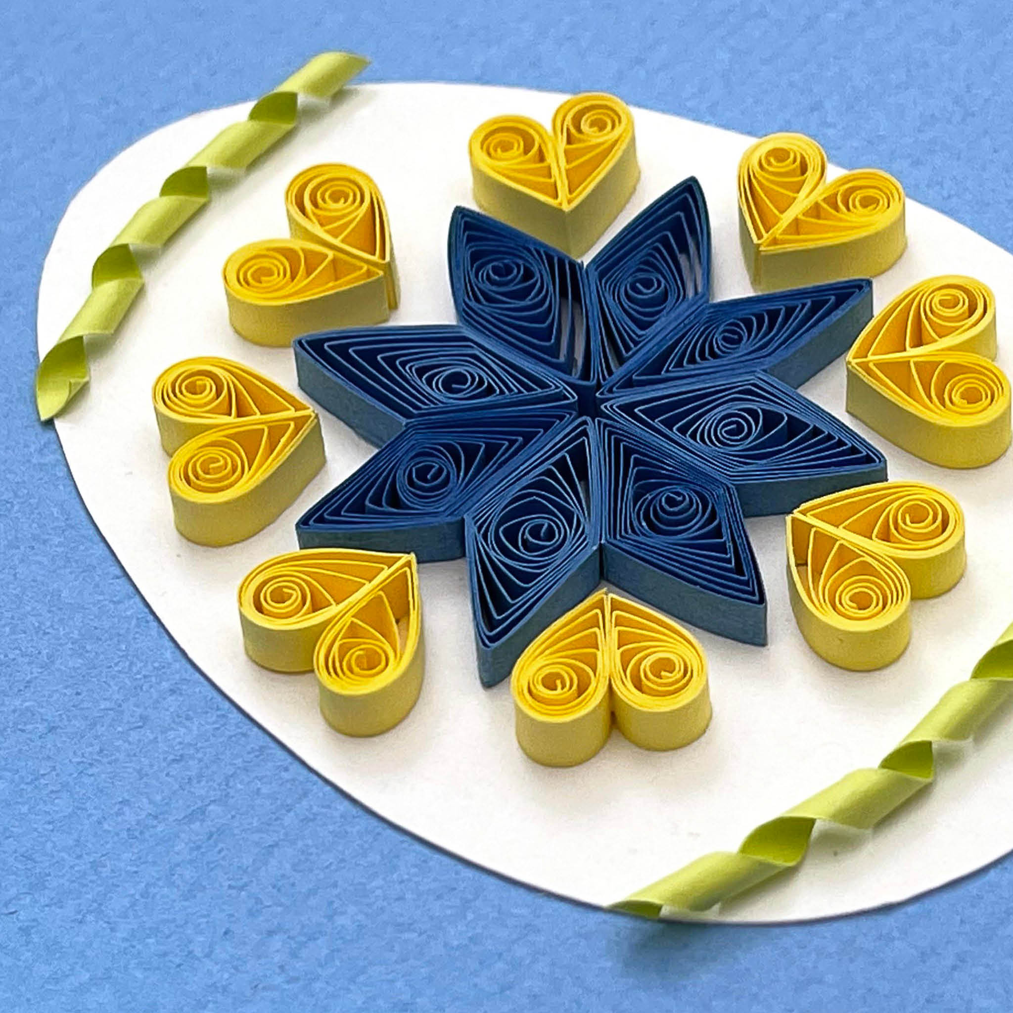 Quilling Easter Egg Card Free Pattern for Beginners PaperZen