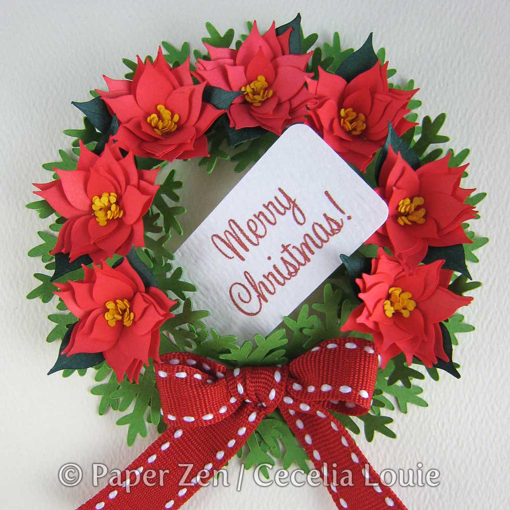 Quilling Fringed Poinsettia Flowers SVG