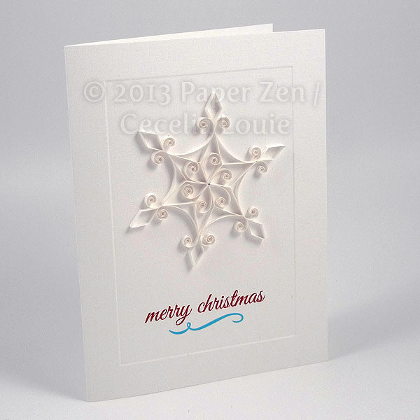 Quilling Snowflake Blank Grid