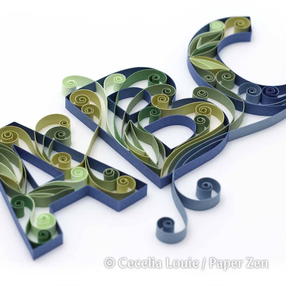 Quilling Uppercase Letters