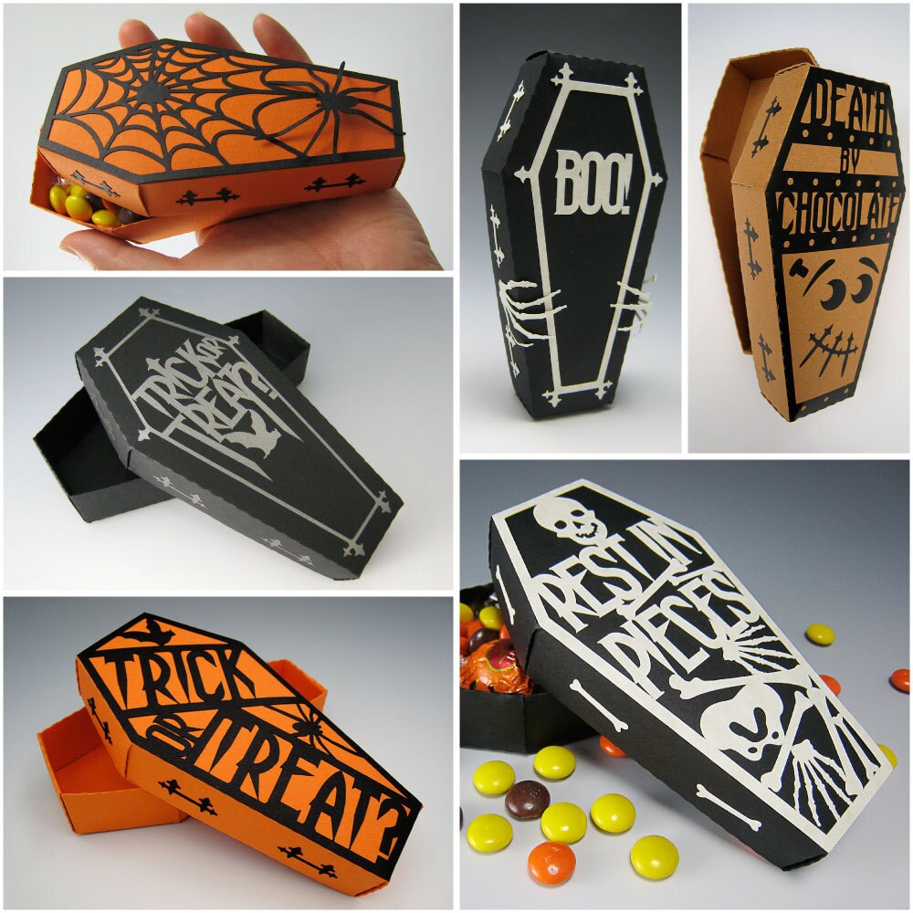 Halloween Coffin Box and Covers - SVG