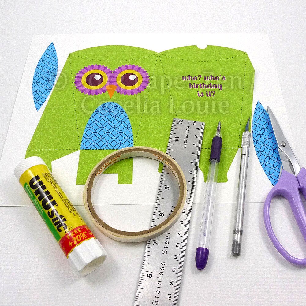 Owl Box Printable PDF PaperZen