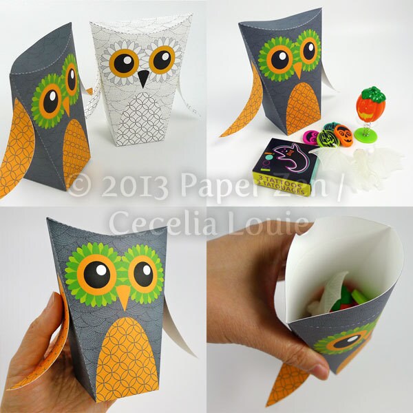 Halloween Owl Box - Printable PDF