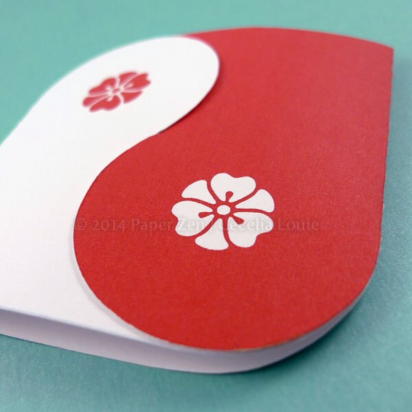 Yin Yang Valentine / Wedding Card - Printable PDF
