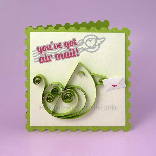 Quilling Bird Greeting Card - SVG